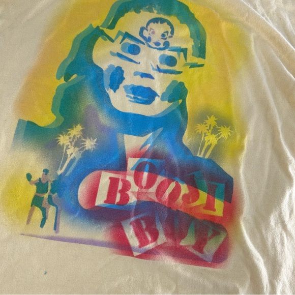 Vintage Devo Shirt Mens Large Yellow Y2K Booji Boy Short Sleeve Band Tee 2000s - Picture 3 of 8